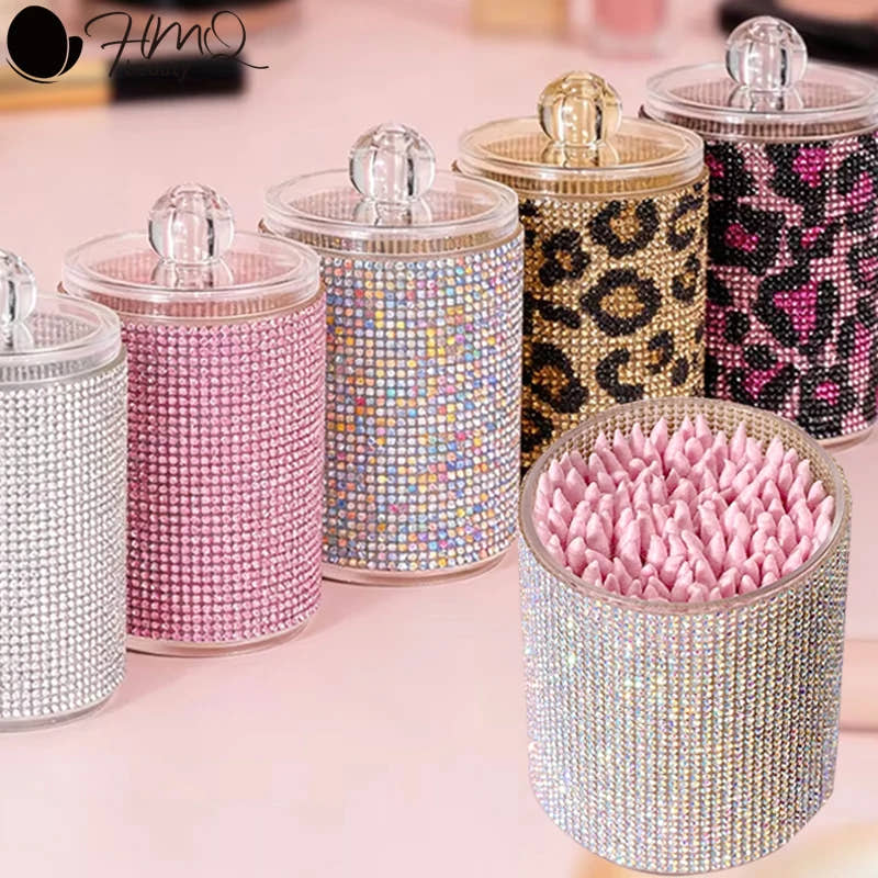 Diamond Belle cotton swab storage canister
