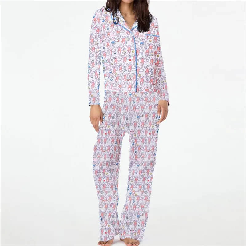Roller Rabbit Monkey Pajamas Set