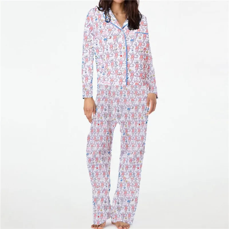 Roller Rabbit Monkey Pajamas Set