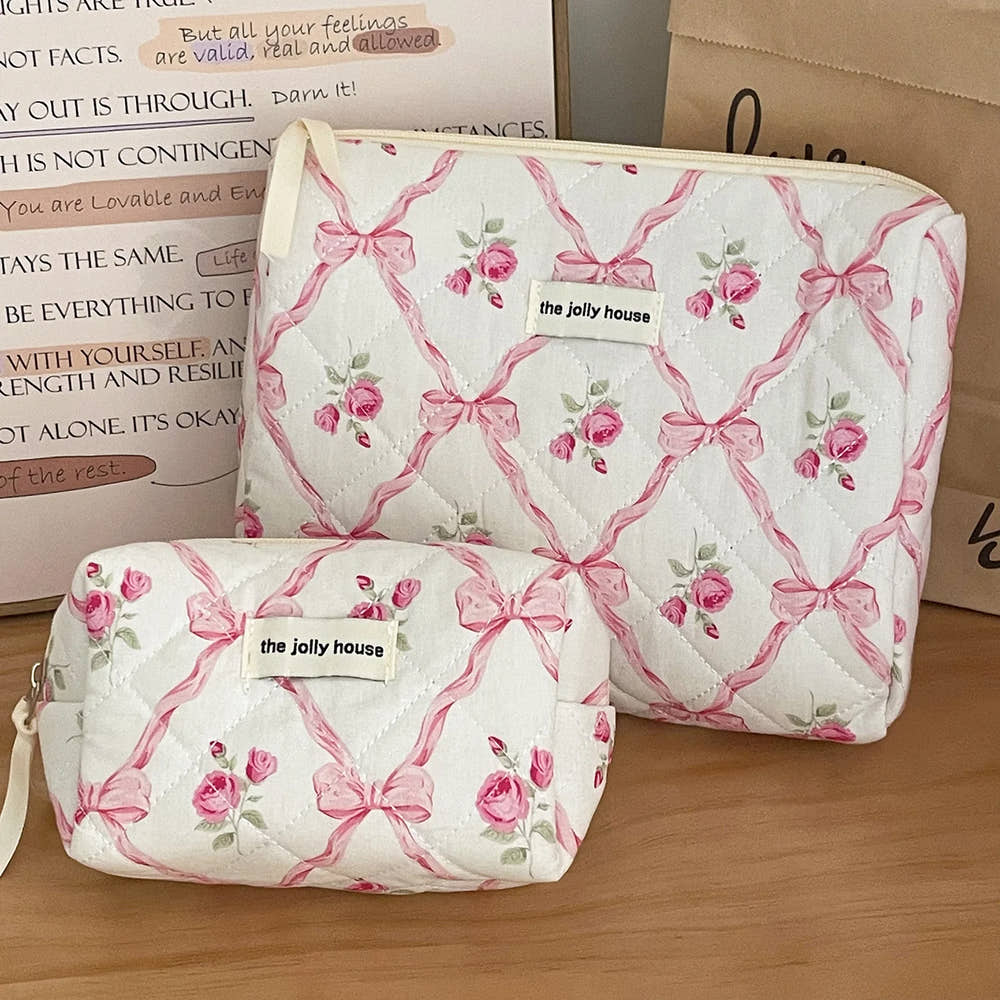 Cloth Bow & Flower Cosmetic Organizer - SweeTee Beauty leak-proof panties