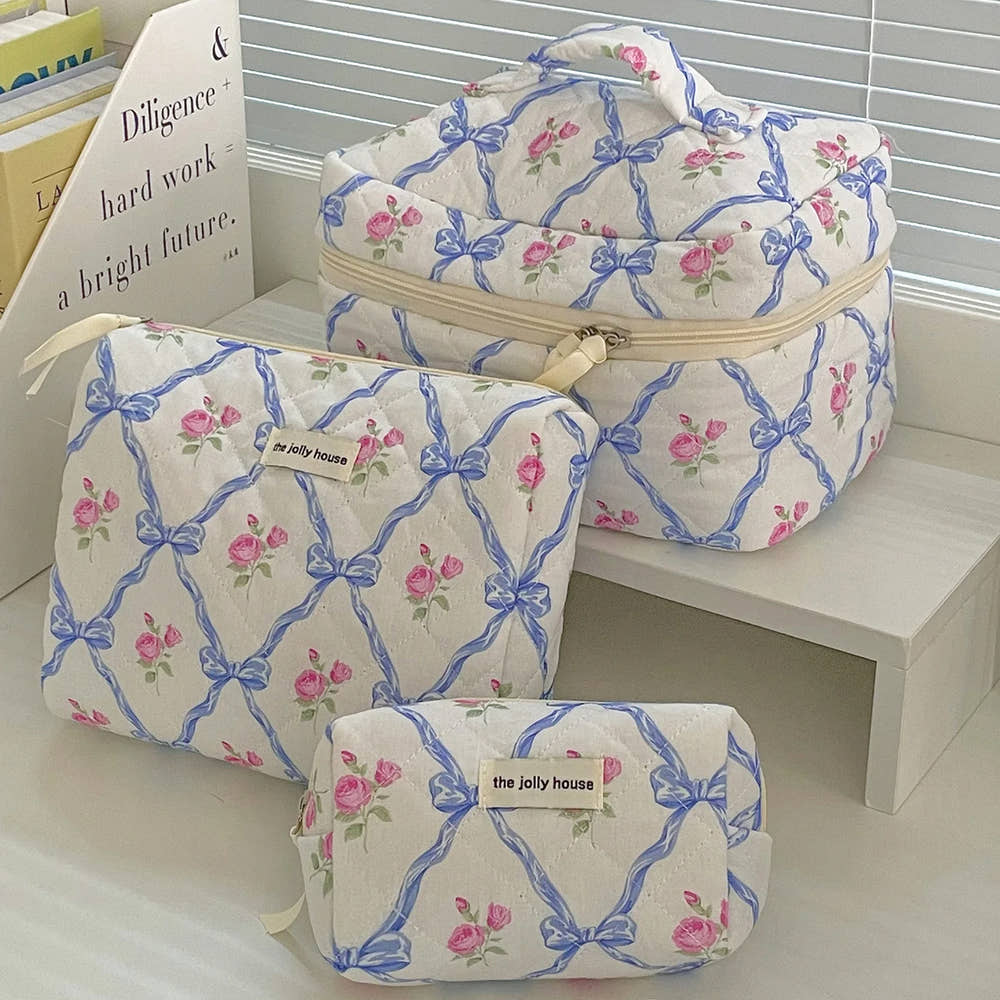 Cloth Bow & Flower Cosmetic Organizer - SweeTee Beauty leak-proof panties