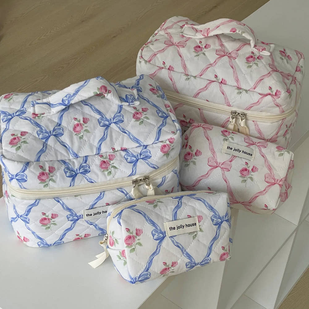 Cloth Bow & Flower Cosmetic Organizer - SweeTee Beauty leak-proof panties