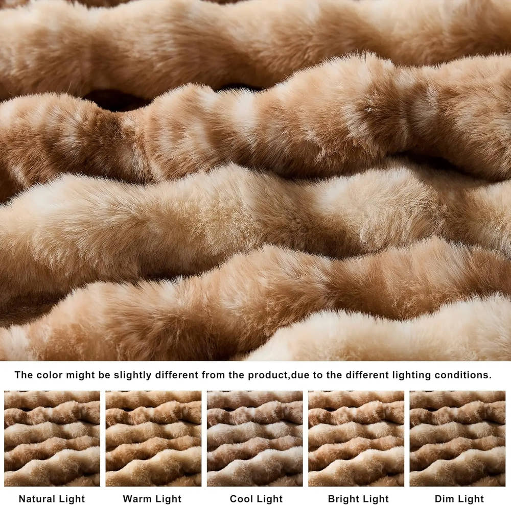 Deer Fawn Bubble Throw Blanket