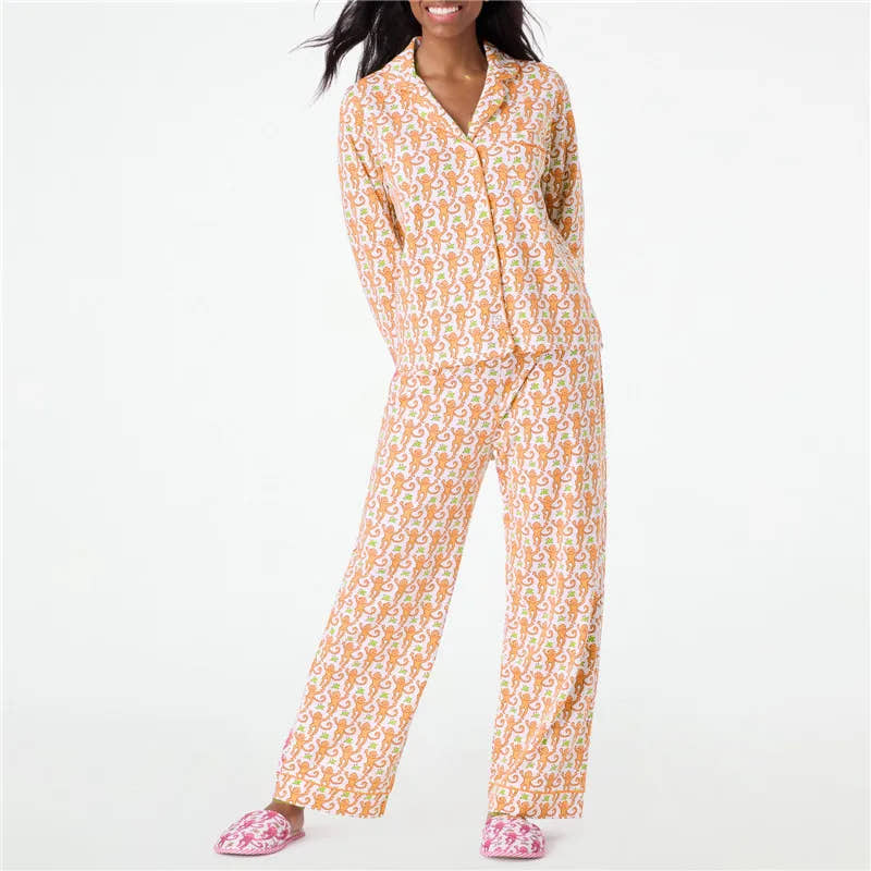 Roller Rabbit Monkey Pajamas Set